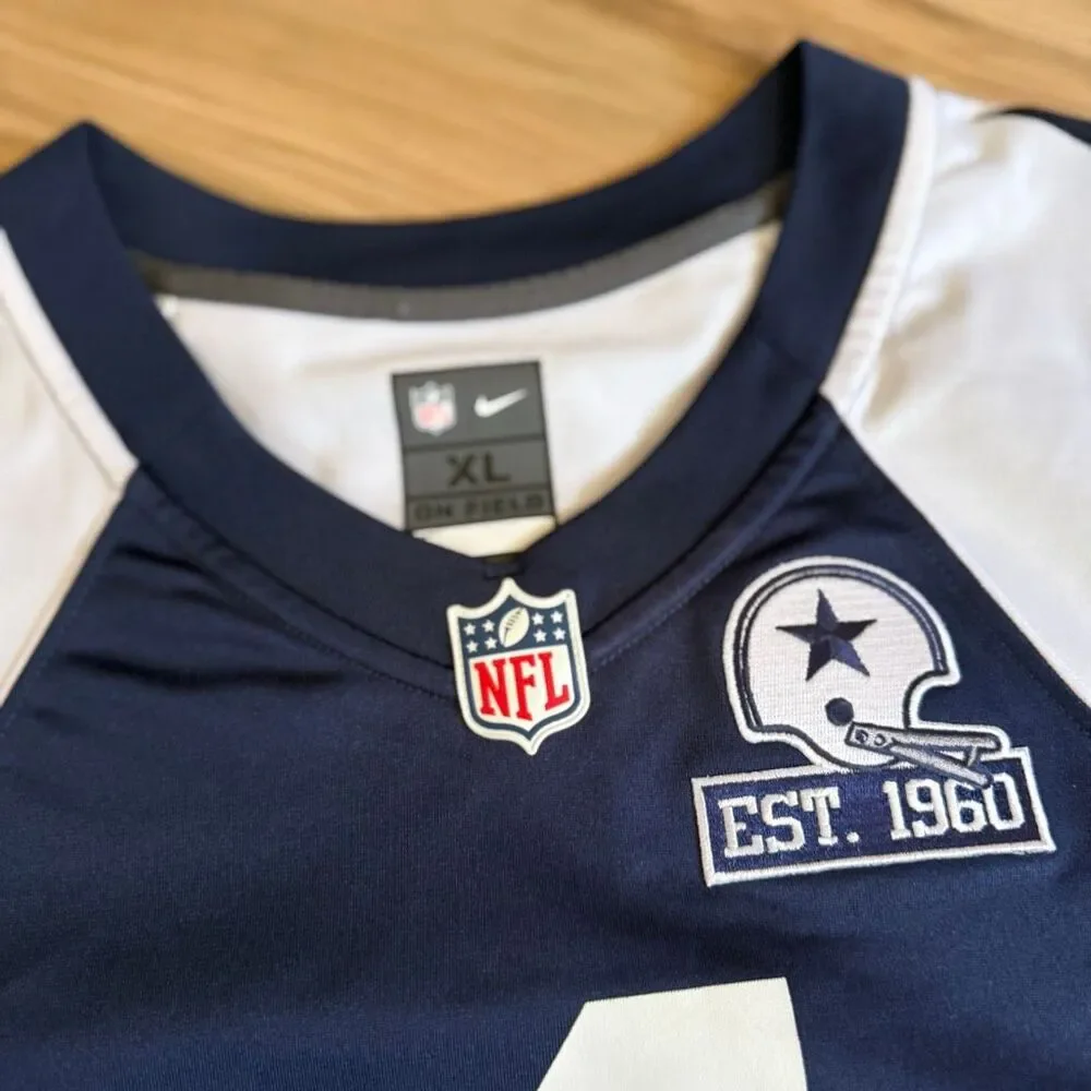 Nike Mens Dallas Cowboys Prescott Football Alternate Game Jersey Size XL